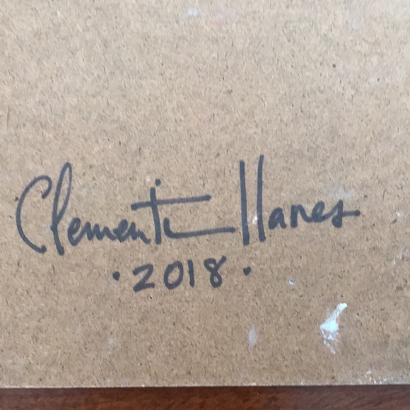 Succulent Botanical Oil Painting in Shades of Green and Coral Size 11” x 14” - Picture 6 of 7